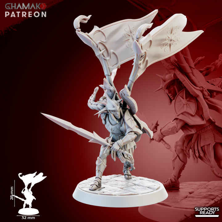 Dragon Scales (5 Units), resin miniature, 28mm heroic scale unpainted resin, view 4