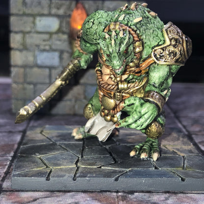 Greater Dragonborn Team (3 Units), resin miniature, 28mm heroic scale unpainted resin, view 4