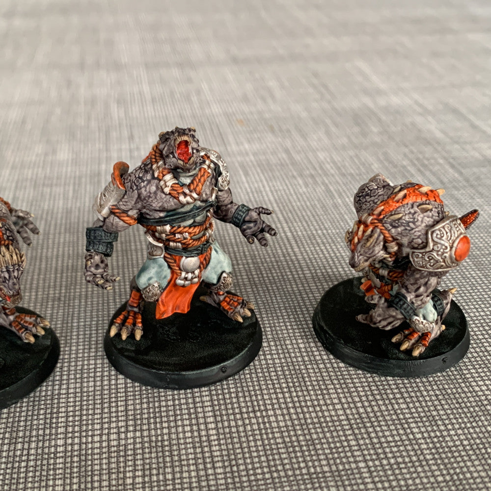 Greater Dragonborn Team (3 Units), resin miniature, 28mm heroic scale unpainted resin, view 7