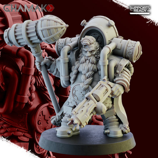 Admiral Runestorm, resin miniature, 28mm heroic scale unpainted resin