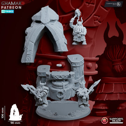 Anvil of the Forgegod, resin miniature, 28mm heroic scale unpainted resin, view 4