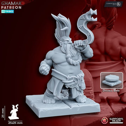 Berzerkers (10 Units), resin miniature, 28mm heroic scale unpainted resin, view 2