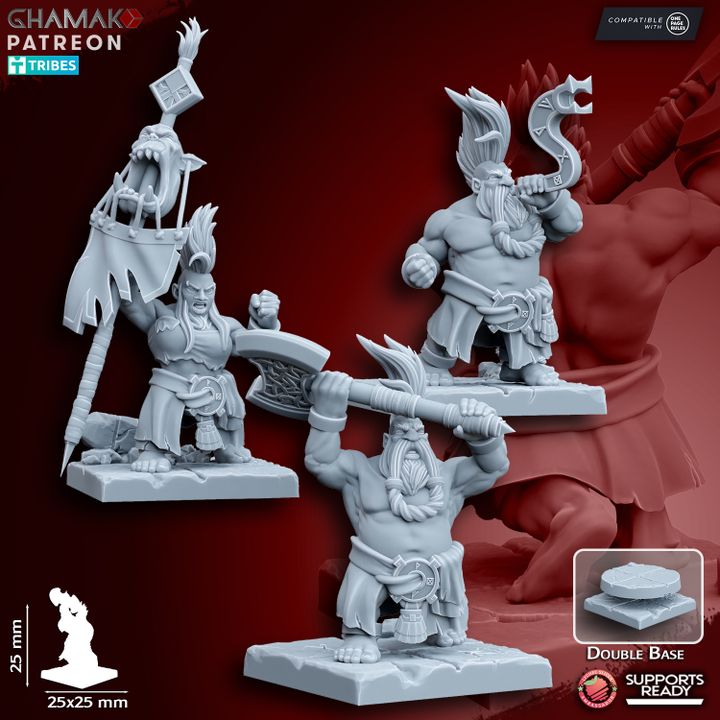 Berzerkers (10 Units), resin miniature, 28mm heroic scale unpainted resin, view 5