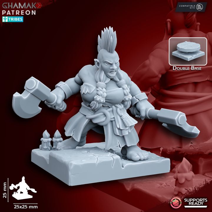 Berzerkers (10 Units), resin miniature, 28mm heroic scale unpainted resin, view 10