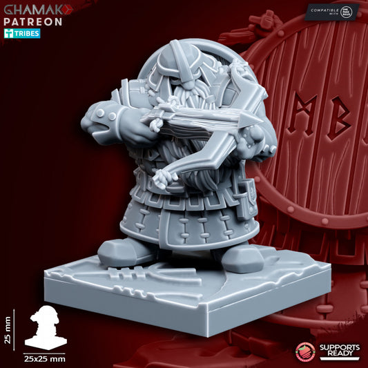 Clan Crossbowmen (10 Units), resin miniature, 28mm heroic scale unpainted resin, view 4