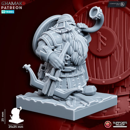 Clan Crossbowmen (10 Units), resin miniature, 28mm heroic scale unpainted resin, view 5