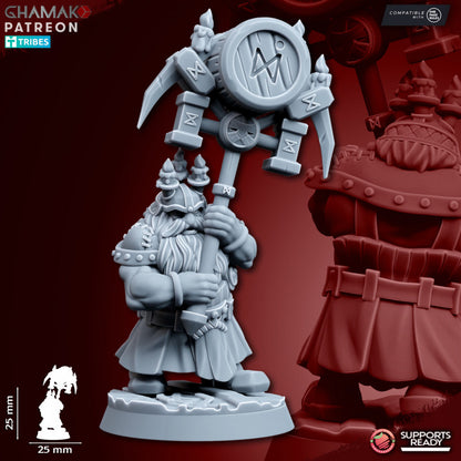 Clan Miners (10 Units), resin miniature, 28mm heroic scale unpainted resin, view 5
