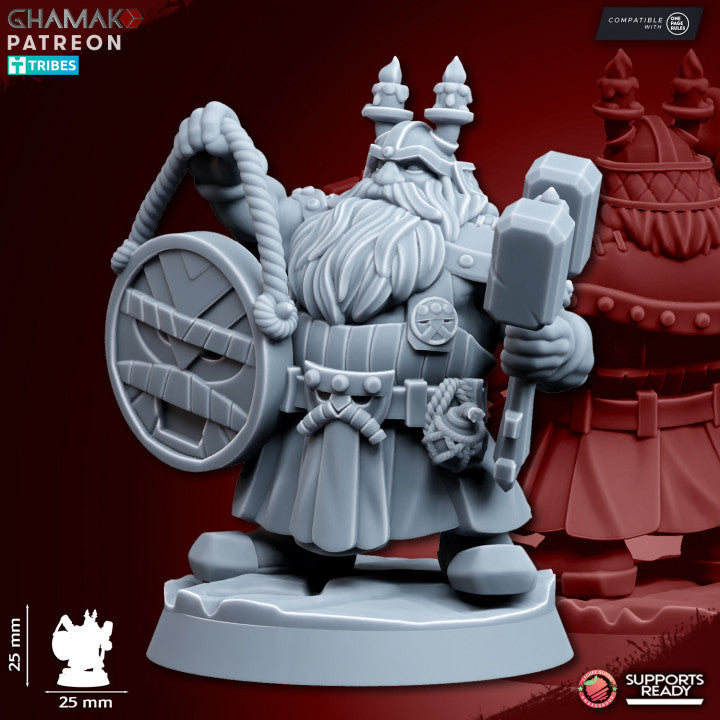 Clan Miners (10 Units), resin miniature, 28mm heroic scale unpainted resin, view 7