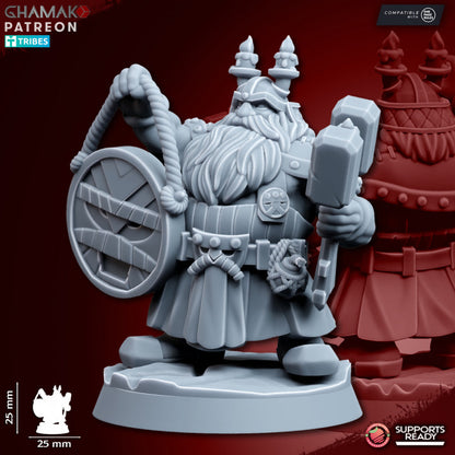 Clan Miners (10 Units), resin miniature, 28mm heroic scale unpainted resin, view 7