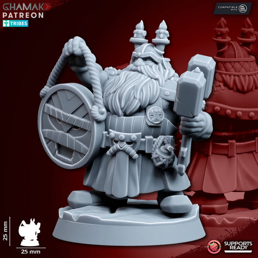 Clan Miners (10 Units), resin miniature, 28mm heroic scale unpainted resin, view 7