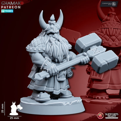 Clan Miners (10 Units), resin miniature, 28mm heroic scale unpainted resin, view 9