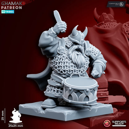 Clan Warriors (Handweapon and Shield) (10 Units), resin miniature, 28mm heroic scale unpainted resin, view 4