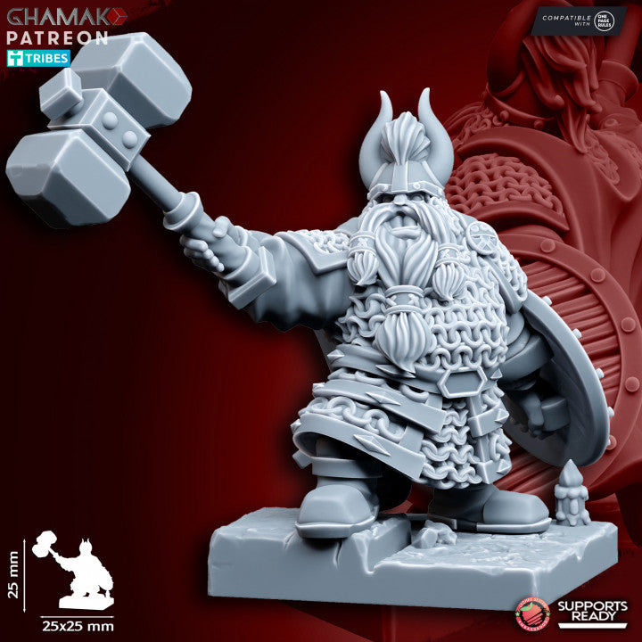 Clan Warriors (Handweapon and Shield) (10 Units), resin miniature, 28mm heroic scale unpainted resin, view 5