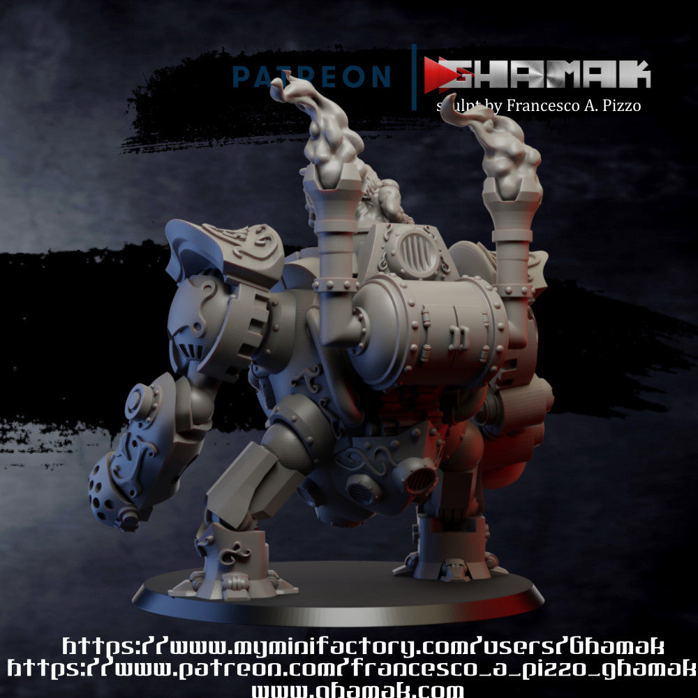 Dwarf Iron Golem, resin miniature, 28mm heroic scale unpainted resin