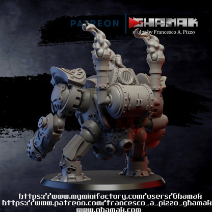 Dwarf Iron Golem, resin miniature, 28mm heroic scale unpainted resin