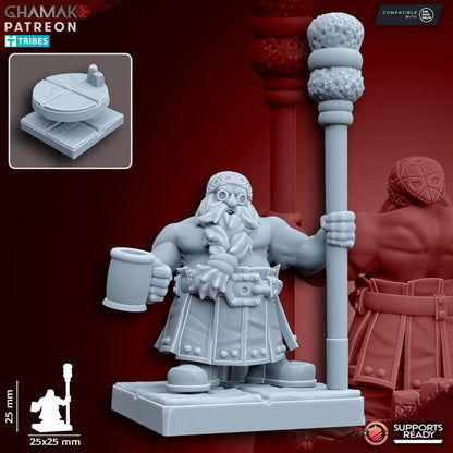 Dwarven Cannon (4 Units), resin miniature, 28mm heroic scale unpainted resin, view 2