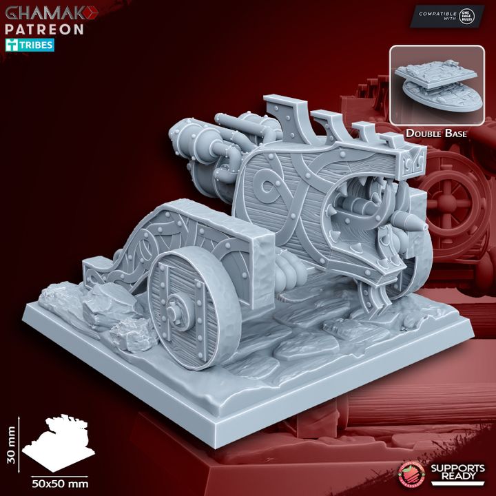 Dwarven Flame Thrower (4 Units), resin miniature, 28mm heroic scale unpainted resin, view 5