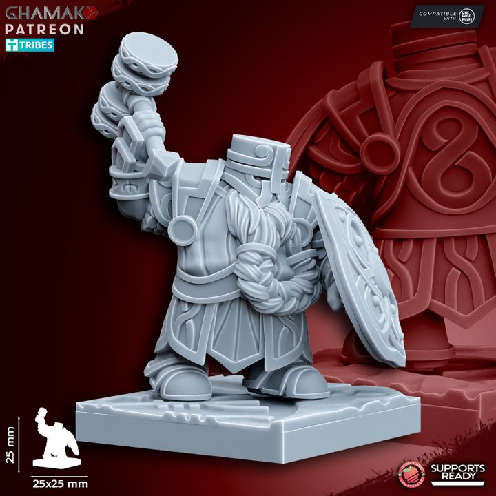 Forge Guard (10 Units), resin miniature, 28mm heroic scale unpainted resin, view 4