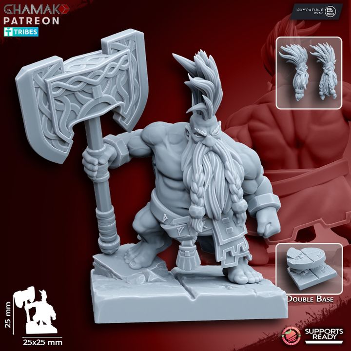 Giant Slayer, resin miniature, 28mm heroic scale unpainted resin