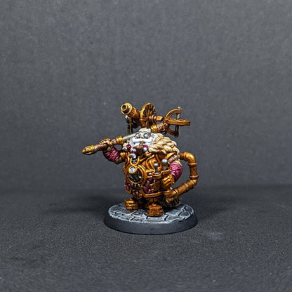 Gunner Von Drakkar, resin miniature, 28mm heroic scale unpainted resin, view 2