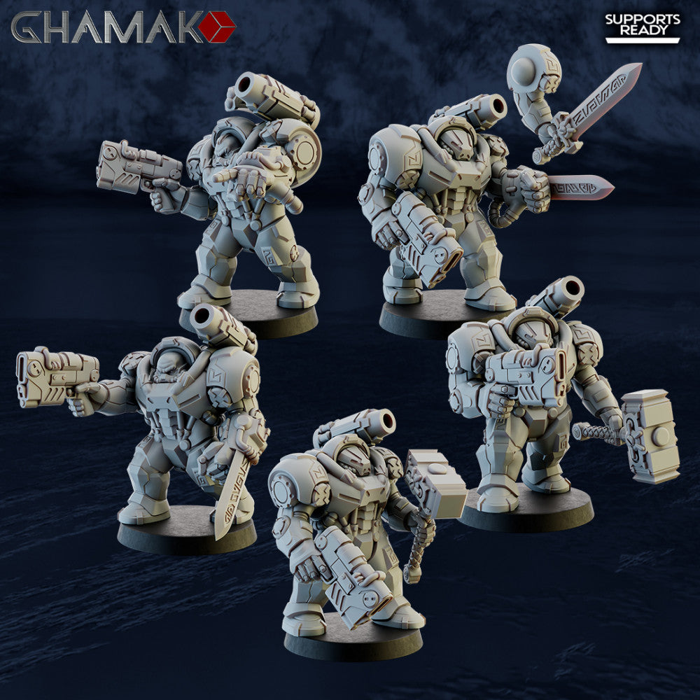 Imperial Army Ironkin Warband (29 Units), Imperial Army proxy miniature, 28mm heroic scale unpainted resin, view 2