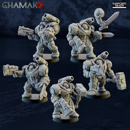 Imperial Army Ironkin Warband (29 Units), Imperial Army proxy miniature, 28mm heroic scale unpainted resin, view 2