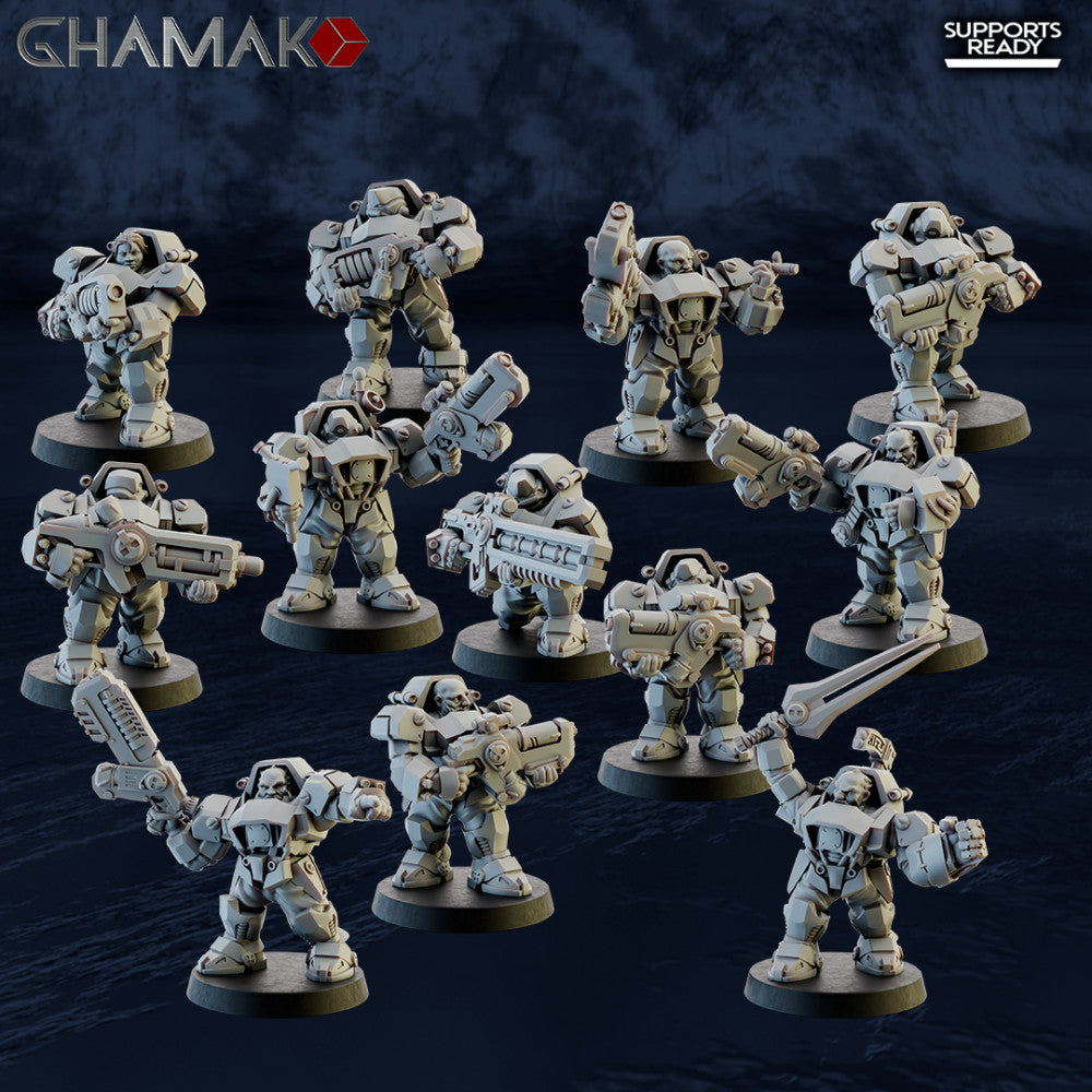 Imperial Army Ironkin Warband (29 Units), Imperial Army proxy miniature, 28mm heroic scale unpainted resin, view 5
