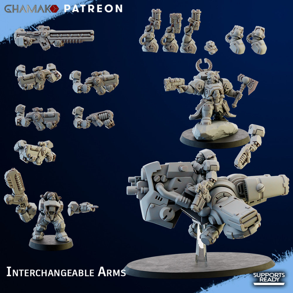 Imperial Army Ironkin Warband (29 Units), Imperial Army proxy miniature, 28mm heroic scale unpainted resin, view 8