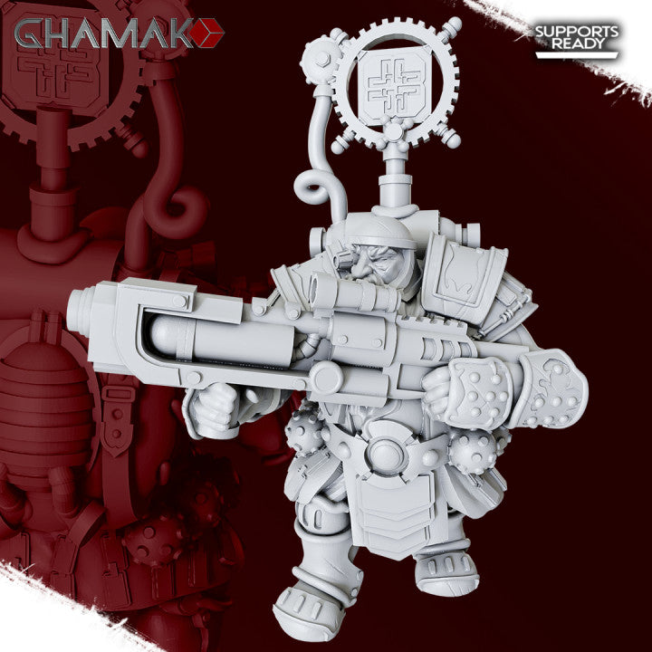 Maelstrom Bringers Squad (5 Units), resin miniature, 28mm heroic scale unpainted resin, view 2