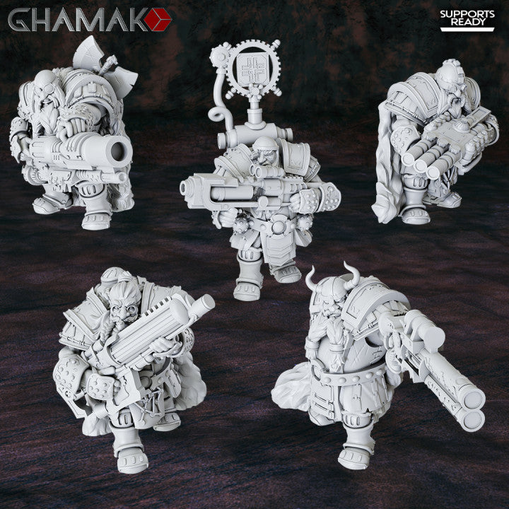 Maelstrom Bringers Squad (5 Units), resin miniature, 28mm heroic scale unpainted resin, view 3