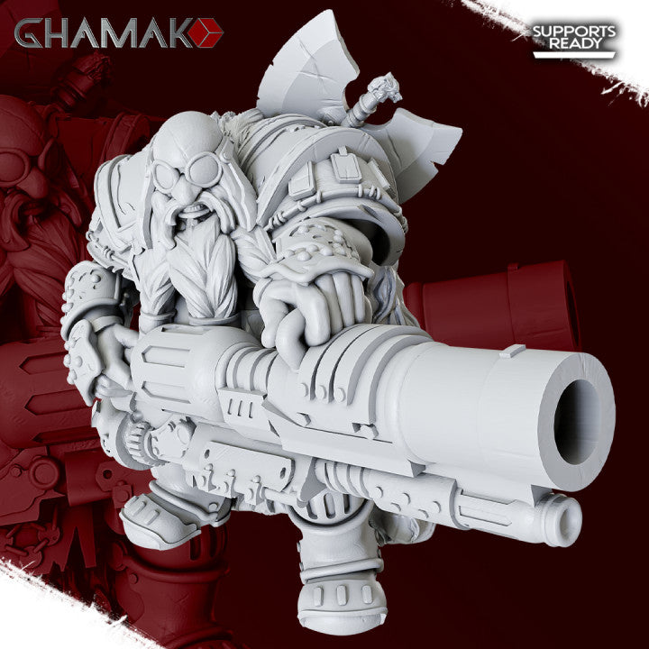 Maelstrom Bringers Squad (5 Units), resin miniature, 28mm heroic scale unpainted resin, view 4