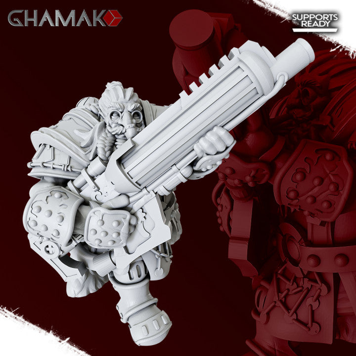 Maelstrom Bringers Squad (5 Units), resin miniature, 28mm heroic scale unpainted resin, view 5