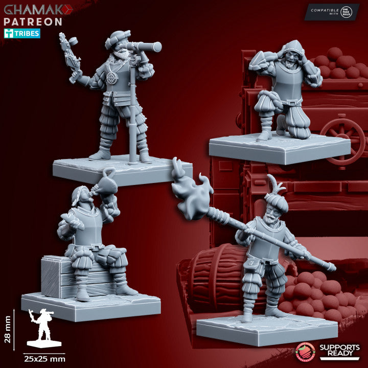 Organ Cannon, resin miniature, 28mm heroic scale unpainted resin, view 4