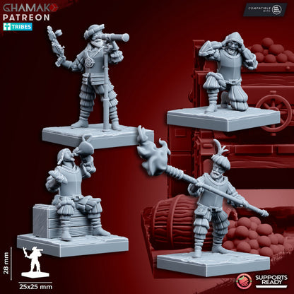 Organ Cannon, resin miniature, 28mm heroic scale unpainted resin, view 4