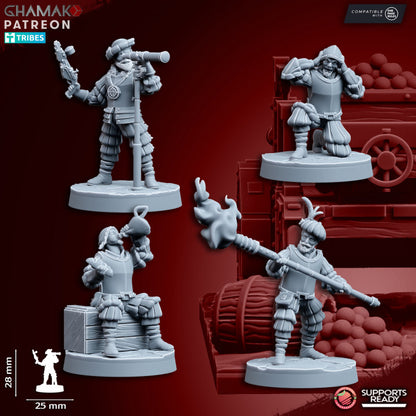 Organ Cannon, resin miniature, 28mm heroic scale unpainted resin, view 5
