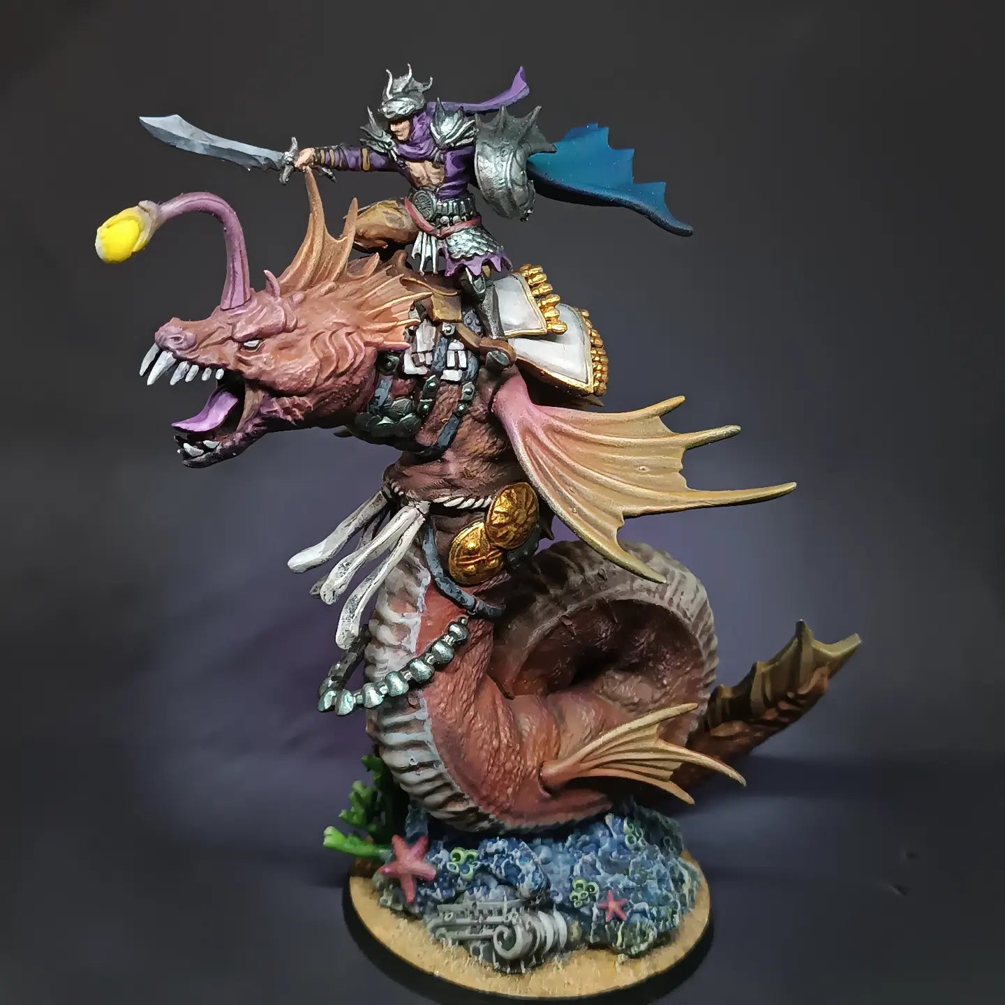 Princep of Atlantis, resin miniature, 28mm heroic scale unpainted resin, view 2