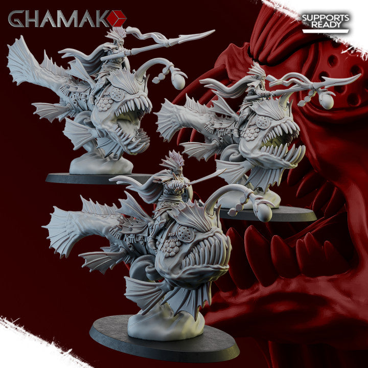 Royal Guards of Atlantis Squad (3 Units), resin miniature, 28mm heroic scale unpainted resin, view 3