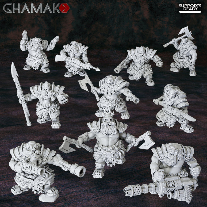 Runeriders Squad (10 Units), resin miniature, 28mm heroic scale unpainted resin, view 3