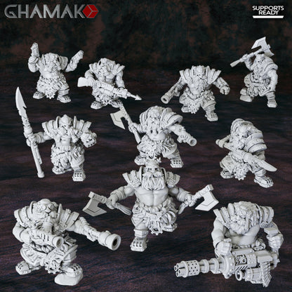 Runeriders Squad (10 Units), resin miniature, 28mm heroic scale unpainted resin, view 3