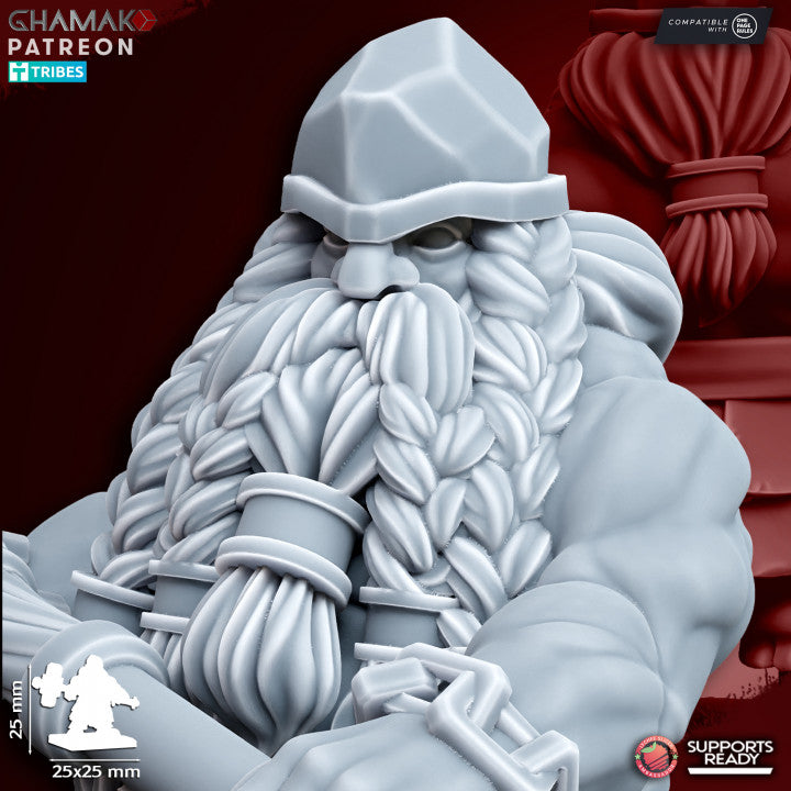 Runesmith on Foot, resin miniature, 28mm heroic scale unpainted resin