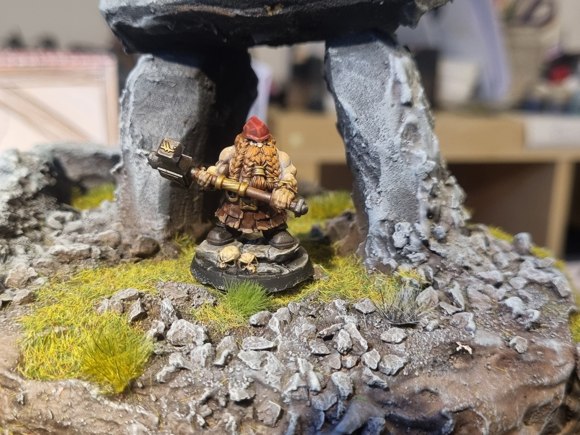 Runesmith on Foot, resin miniature, 28mm heroic scale unpainted resin, view 5
