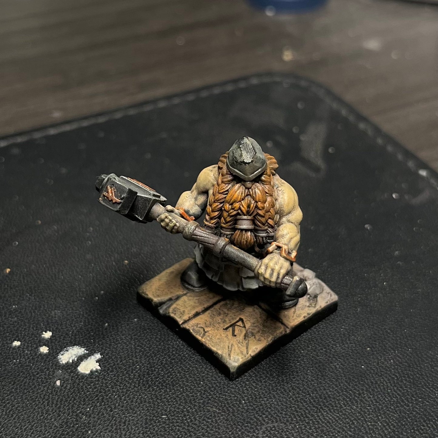 Runesmith on Foot, resin miniature, 28mm heroic scale unpainted resin, view 6