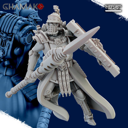 Scutarior Squad (10 Units), Tech Priests proxy miniature, 28mm heroic scale unpainted resin, view 2