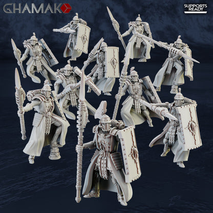 Scutarior Squad (10 Units), Tech Priests proxy miniature, 28mm heroic scale unpainted resin, view 3