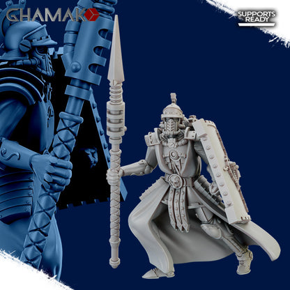 Scutarior Squad (10 Units), Tech Priests proxy miniature, 28mm heroic scale unpainted resin, view 8