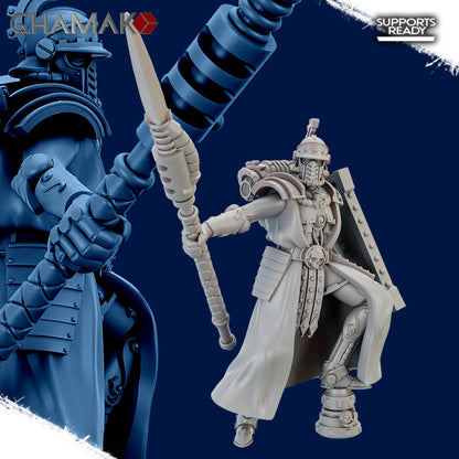Scutarior Squad (10 Units), Tech Priests proxy miniature, 28mm heroic scale unpainted resin, view 9