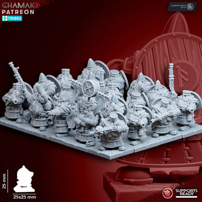 Thunder Brigade (10 Units), resin miniature, 28mm heroic scale unpainted resin, view 3