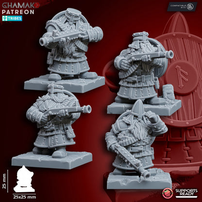 Thunder Brigade (10 Units), resin miniature, 28mm heroic scale unpainted resin, view 7