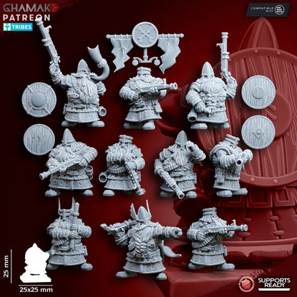 Thunder Brigade (10 Units), resin miniature, 28mm heroic scale unpainted resin, view 8