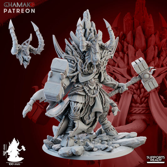 Fiery Mountain Avatar, resin miniature, 28mm heroic scale unpainted resin